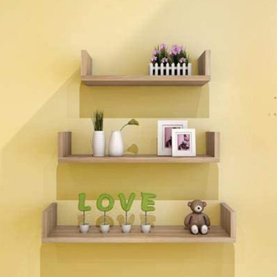 Estante Parede MDF Preto 23.5X60X3.8CM